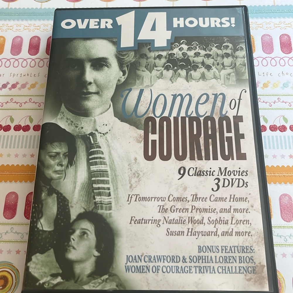 WOMEN OF COURAGE 9 CLASSIC MOVIE Box Set 3 DVDs Joan Crawford, Sophia Loren NWT